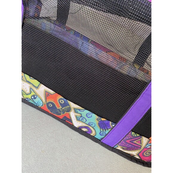 NEW w TAGS Laurel Burch Art Cat/Sm Dog Carrier Soft Top Tote Fabric Mesh Bag - Picture 8 of 11